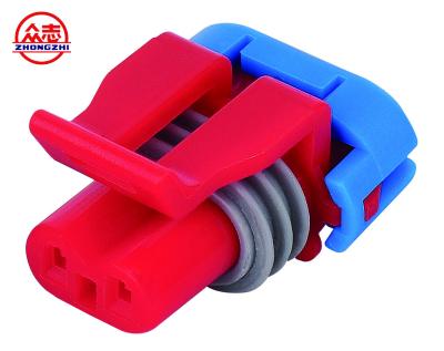 Red 2 Pin Waterproof Auto Wire Connectors  / Water Resistant Electrical Connectors