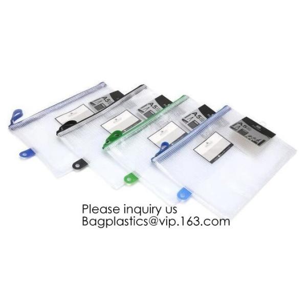 Office Stationery Plastic Pp File Bag A4 Document Pouch B6 Zipper Wholesale File Folder Bag School Stationery Supplies,