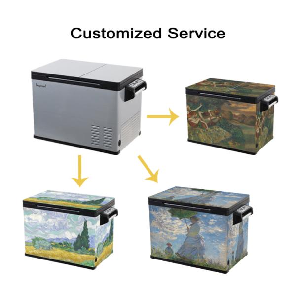 Портативный мини холодильник 2023 узкий ретро автомобильный холодильник для кемпинга на открытом воздухе Dc12/24V