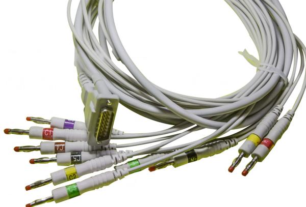 Banana 4.0 End Schiller ECG EKG Cable One Piece For AT1 / AT2
