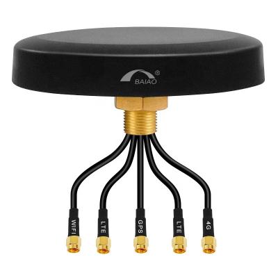 Waterproof 5-in-1 Combined Antenna Active Combo black puck antenna WIFI GPS 4g combo antenna