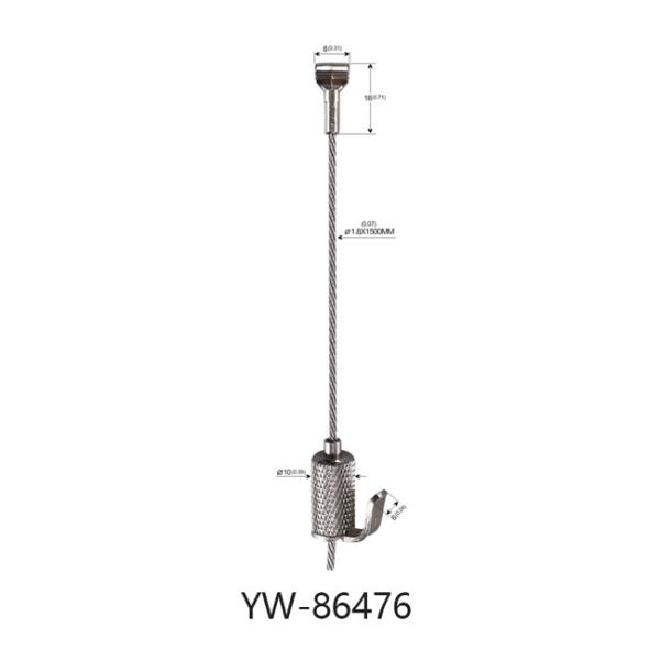 M5 Male Thread Wire Suspension Kit Silver Color For Led Panel Lighting Systems YW86475
