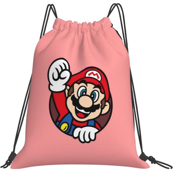 Gym Yoga Sports Pink Drawstring Bag Backpack Anime Cartoon Lightweight For Men Women