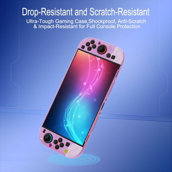 Split Design Cartoon Girly Protective Case for Nintendo Switch 2 & PC - Detachable Shell with Decorative Pattern