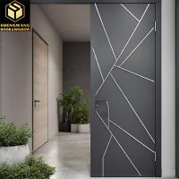 Finition thermolaquée antivol avec portes d'entrée modernes en aluminium