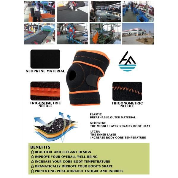 Adjustable Waterproof Neoprene Knee Sleeve For Men Women Sport Protection