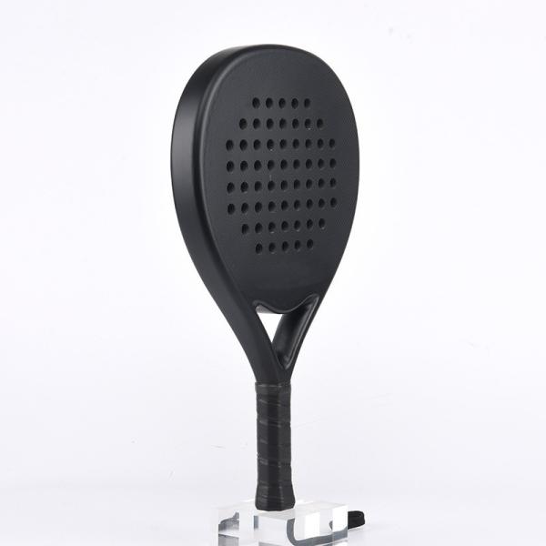 Lightweight 0.36kg Carbon Plate Paddle Tennis Racket For Beach Board / Court Performance