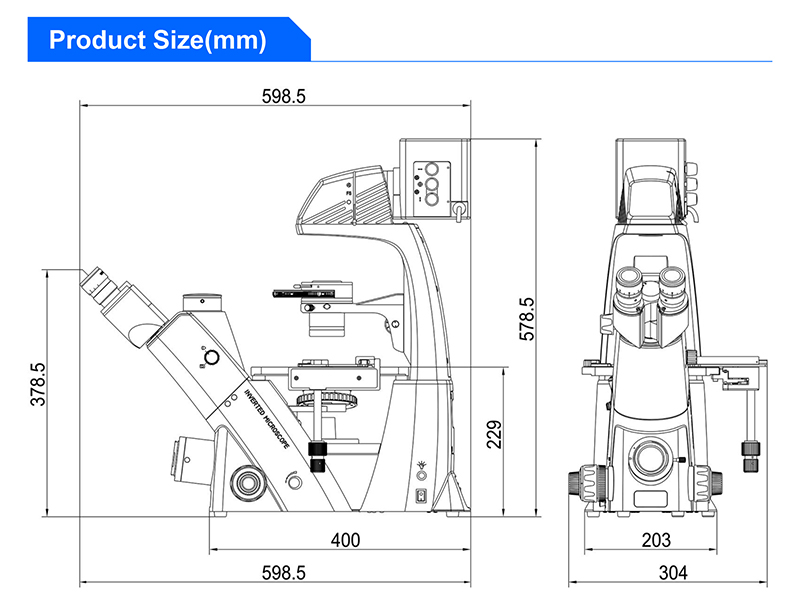 OPTO-EDU Trinocular перевернуло освещение биологического микроскопа WF10X PlA14.2605 Kohler