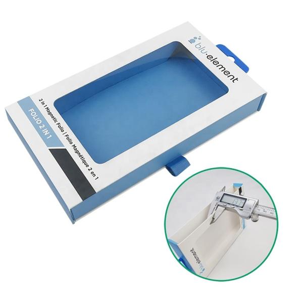 Caja de embalaje personalizada de caja de teléfono móvil barata con logotipo de impresión de ventanas de PVC Caja reciclable