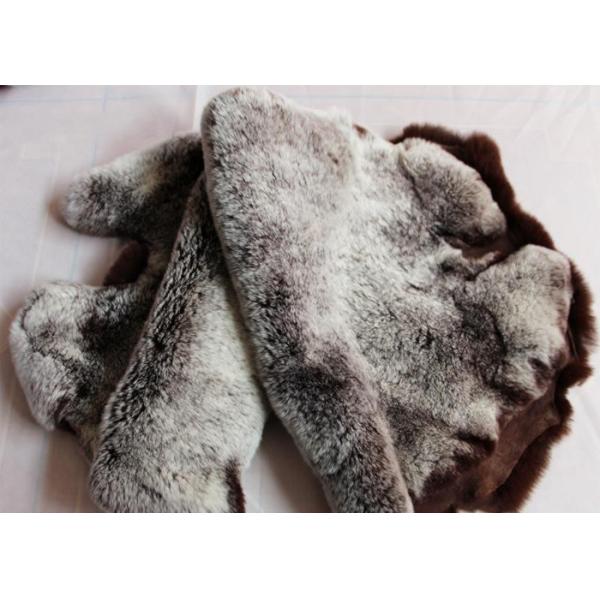 Color natural liso los 25*35cm de Brown de la piel del conejo de Rex de los accesorios de la guarnición de la capa