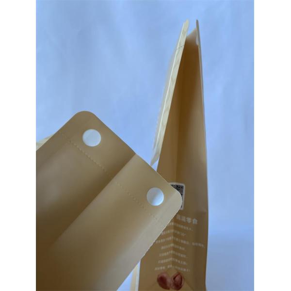 Quad Bottom Food Packaging Pouches Disposable Stand Up Plastic Bags