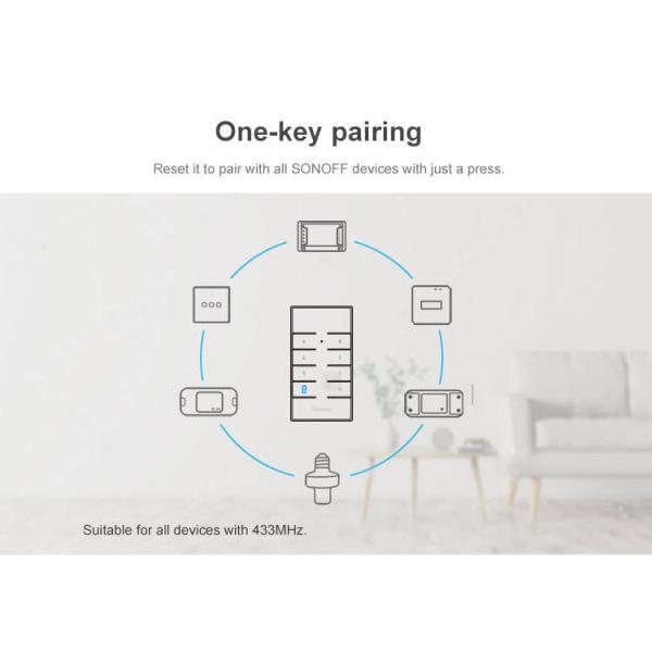 Smart Home SONOFF RM433 Remote Controller Updated version Suitable for SONOFF Basicrf/ Slampher/ 4CH Pro R2/ TX series