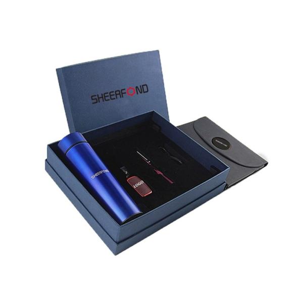 Customized Wireless Charging Laptop Power Bank Keychain Thermos Cup Corporate Gift Set