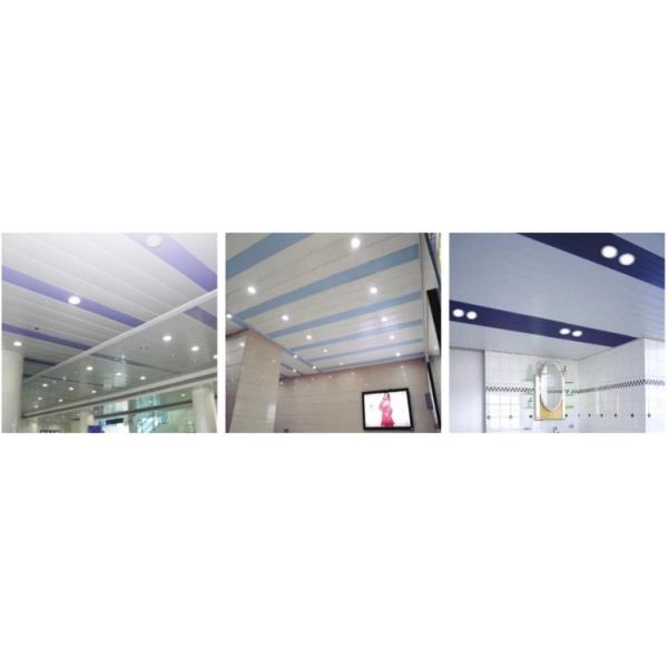 Interior Ceiling Decoration Aluminum Veneer Panel , Integrated Wood Metal Panel