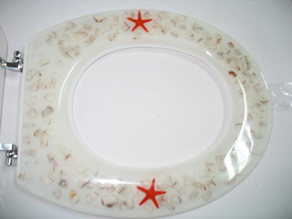 sea star shell toilet seat, poly resin decorate sanitary ware