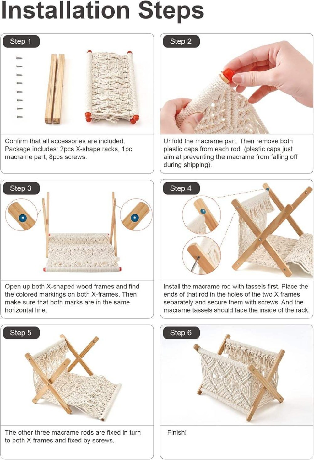 Foldable Woven Magazine Rack Boho Basket Storage Decor 2-In-1