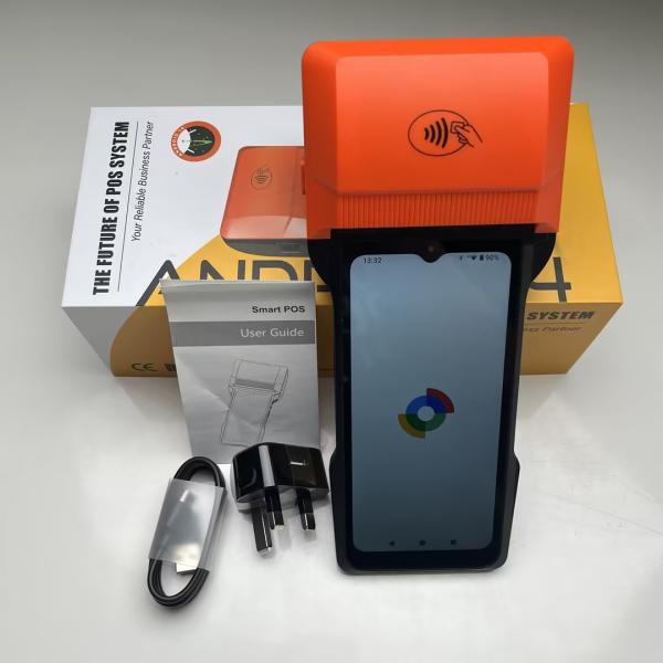 6.5 Inch Mini Android Swipe Machine OEM Android Handheld POS With Inbuilt Printer