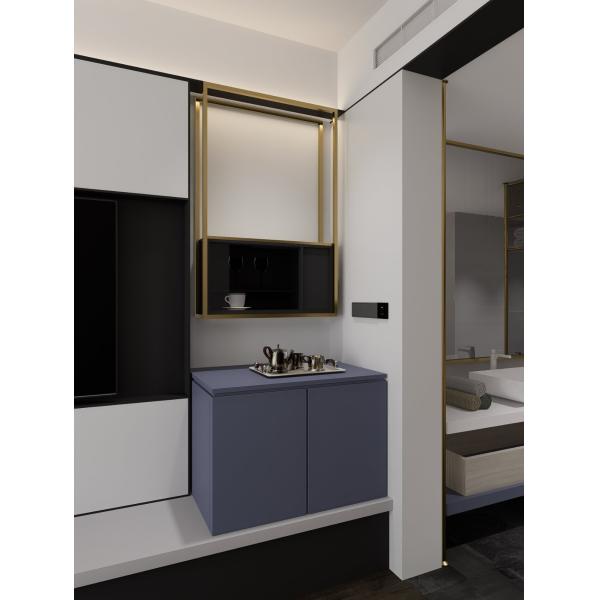 Custom Walnut Wood Finish Hotel Bedroom Furniture King Guest Room Layout Full Set