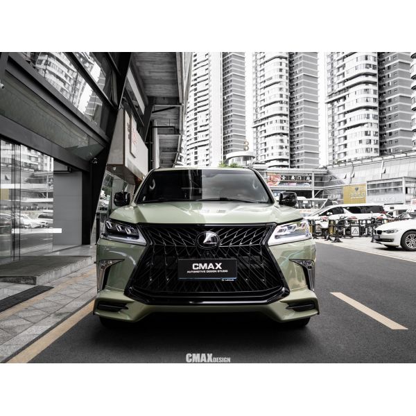 OEM Car Bumper Upgrade to 2016 TRD Model Grill Front Lip Fog Lamp Front Bumper for Lexus LX570 2008-