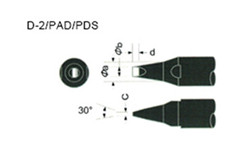 Length 159mm Apollo Soldering Iron Copper Tips DCS-30PC