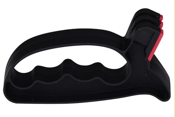 Black Color PP Outdoor Knife Sharpener With Tungsten Steel Scissor , 36g
