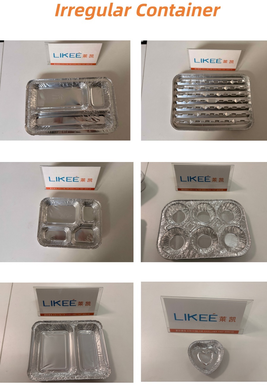LK-T80 Aluminum Foil Making Machine Container Forming Line Mitsubishi PLC Touch Screen