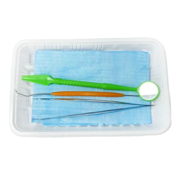 Multi-function Dental Supply Dental Instrument Set/Disposable Dental Kit Instrument Set, Face Shield Denture Box Micro Brush Dental Tray
