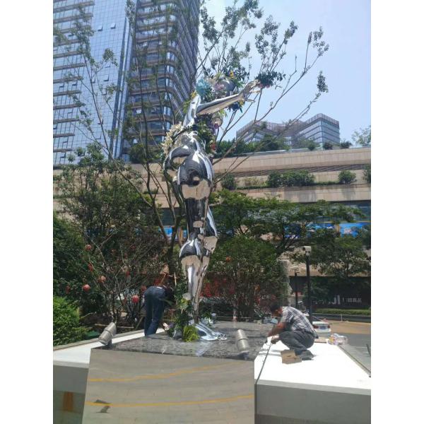 Colorful painted stainless steel statue sculptures ,customized art statue,Stainless steel sculpture supplier
