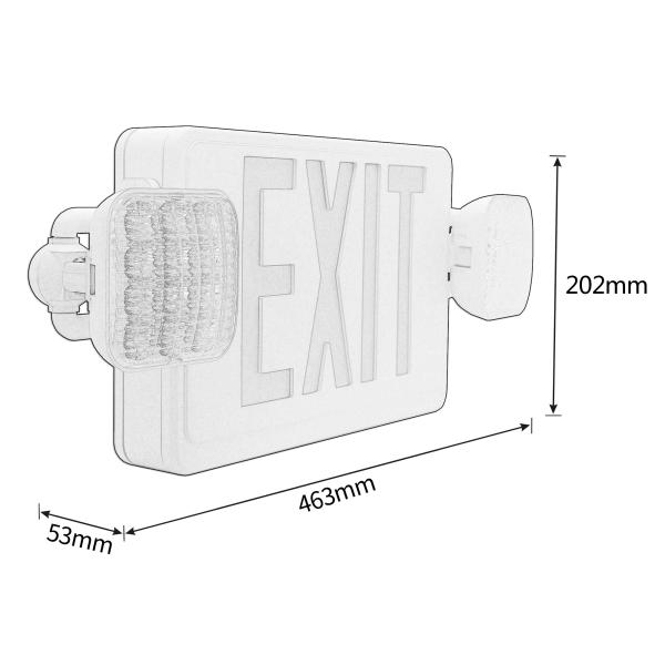 свет знака аварийного выхода 600Лм с регулируемой головной монтажной плитой 2
