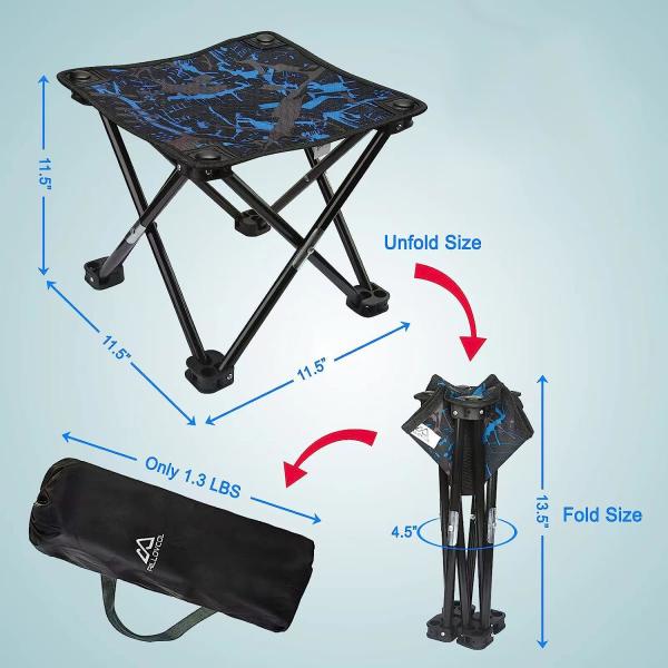 Camping Stool Portable Stool Portable Chair Mini Foldable Stool Fishing Stool for Adults Fishing Hiking Gardenin