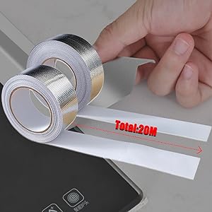 Aluminum Tape, Silver Fiberglass Foil Tapes, Temperature Adhesive Insulation Tape, Thermal Duct Tape For Ductwork