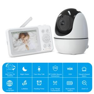 Wireless Baby Monitor 3.2 Inch LCD 2.4GHz No WiFi Two-Way Audio