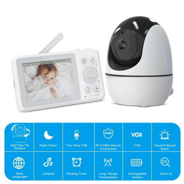 No WiFi Baby Monitor with 3.2 Inch Screen and 300m Range
