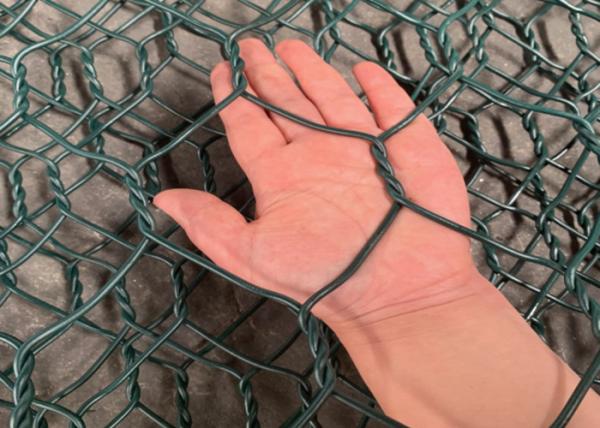 6×2×0.3m Green PVC Coated Gabion Baskets  0.15m Height