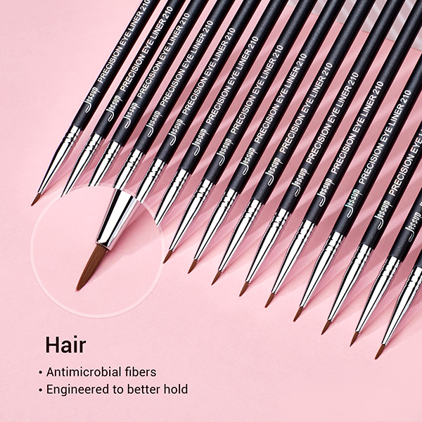 Jessup Single Eyeliner Makeup Brush Black Silver Makeup Tools