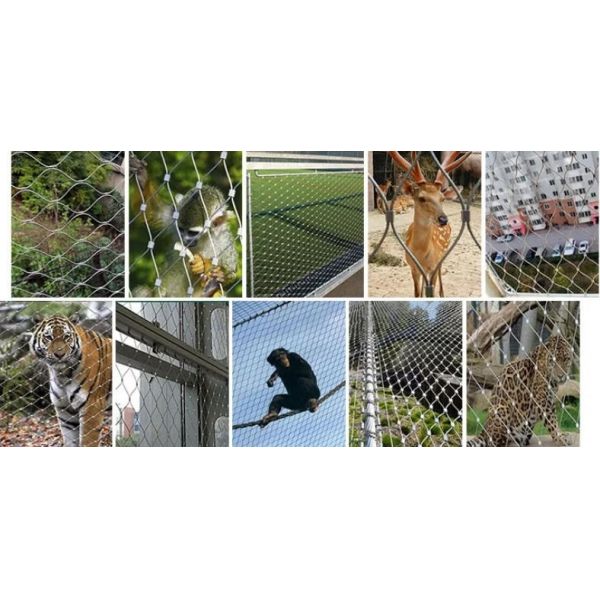 Ferrule Diamond Stainless Steel Wire Rope Mesh Netting for Balustrade