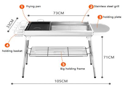 Factory price outdoor villa countryard Charcoal Barbecue/BBQ/Barbeque Grill