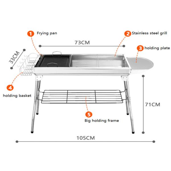 Factory price outdoor villa countryard Charcoal Barbecue/BBQ/Barbeque Grill