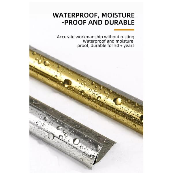 Corner Tile 304 Stainless Steel Trim Waterproof Modern For Porcelain