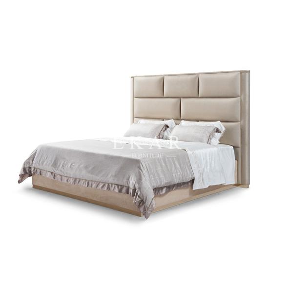 Latest Bedroom Furniture Design Upholstered Modern Leather Bed W009B10A
