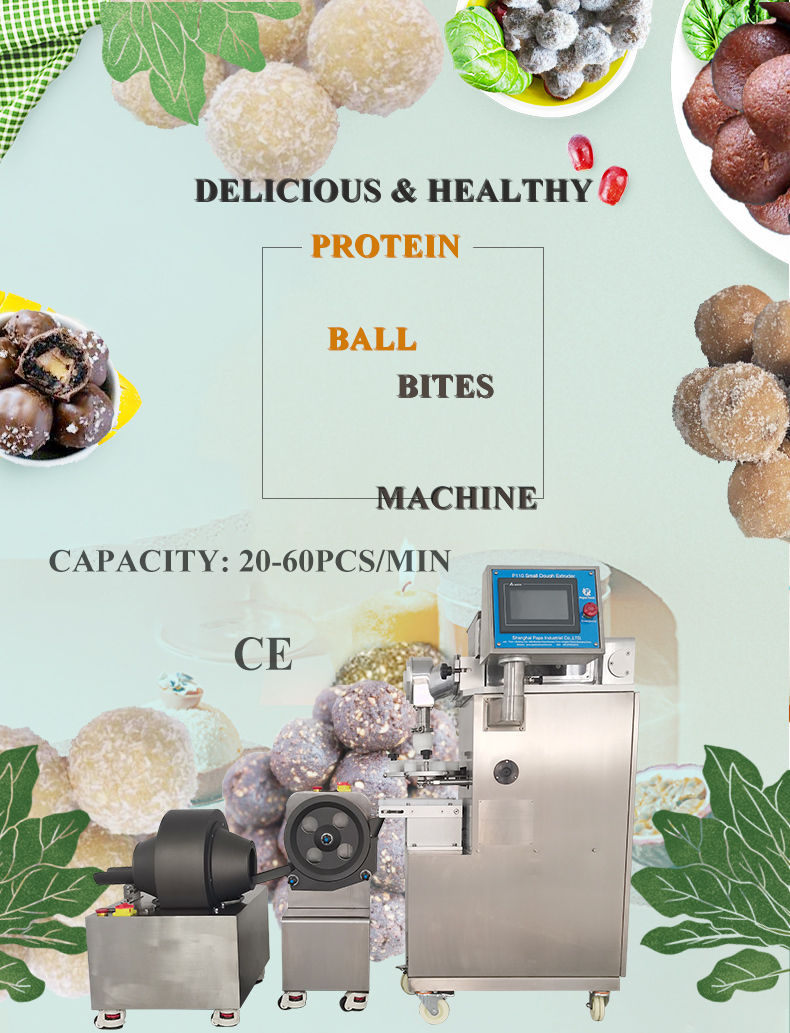 220V 60-99pcs/min 1KW Power Compact Energy Ball Production Line for Small Batch Protein Ball Machine