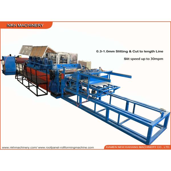 Línea de corte longitudinal de metal de 0,3-1,0 mm para bobinas de acero inoxidable galvanizado