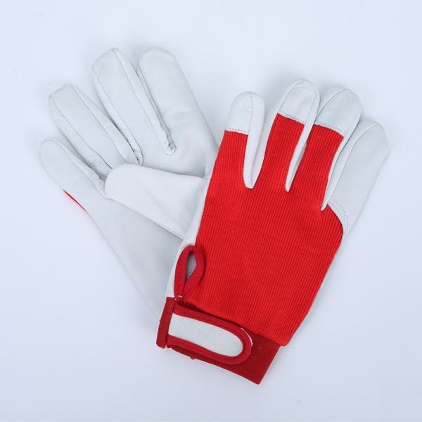 Red Sheepskin Argon-Arc Welding Work Safety Protection Wear Resistant Pierce Resistant Garden Protective Gloves
