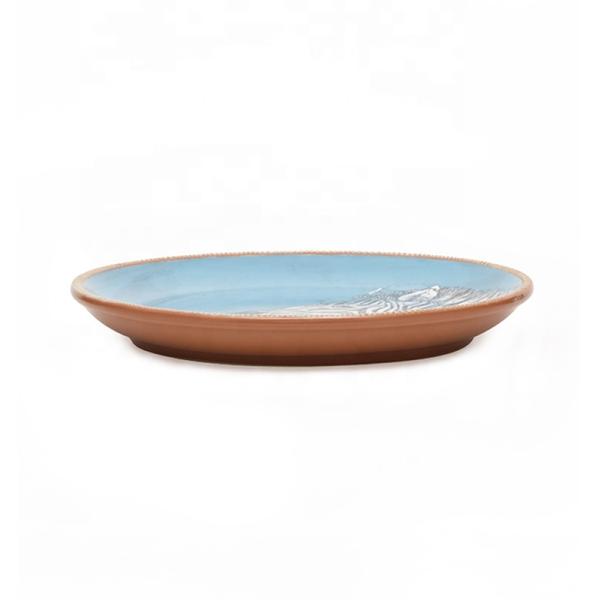 Животное Зебра Тигр Печатная каменная посуда Тарелка для детей Хит Керамика Ужинные тарелки