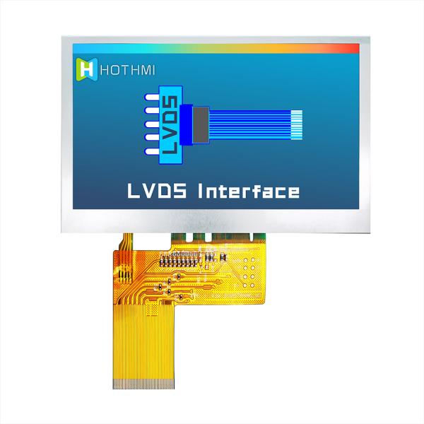 4.3-inch 800x480 dot matrix TFT LCD display module wide temperature IPS full viewing angle readable in sunlight LVDS compatible with industrial computer motherboard
