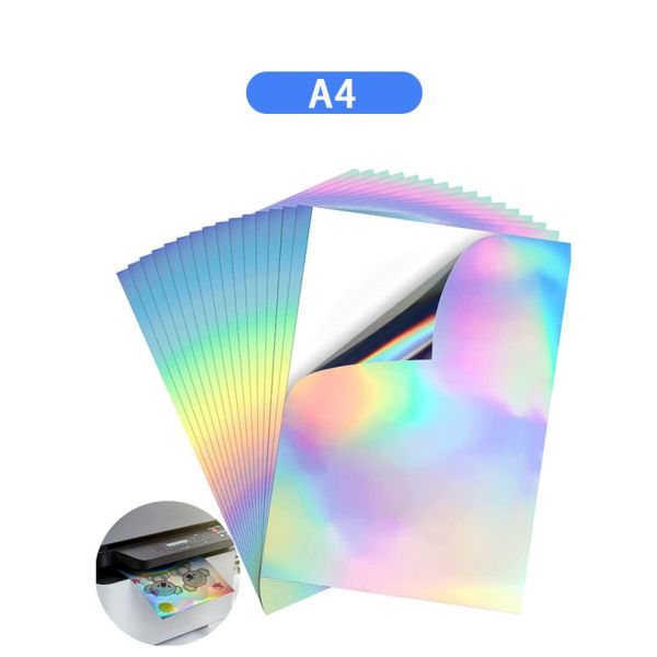 Holographic A4 Vinyl Sticker For Laser Inkjet Label Sticker Printer