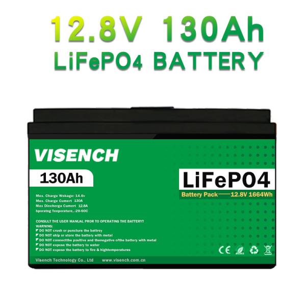 Visench Prismatic 12V 12.8V 40Ah Deep Cycles Rechargeable Solar Energy Storage System Custom LiFePO4 Battery Pack