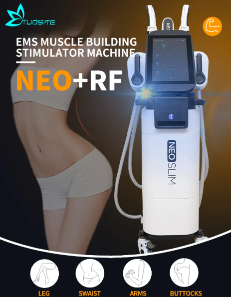 Salon Use Vertical EMS Sculpting Machine 4 Handle Slimming Body Shaping