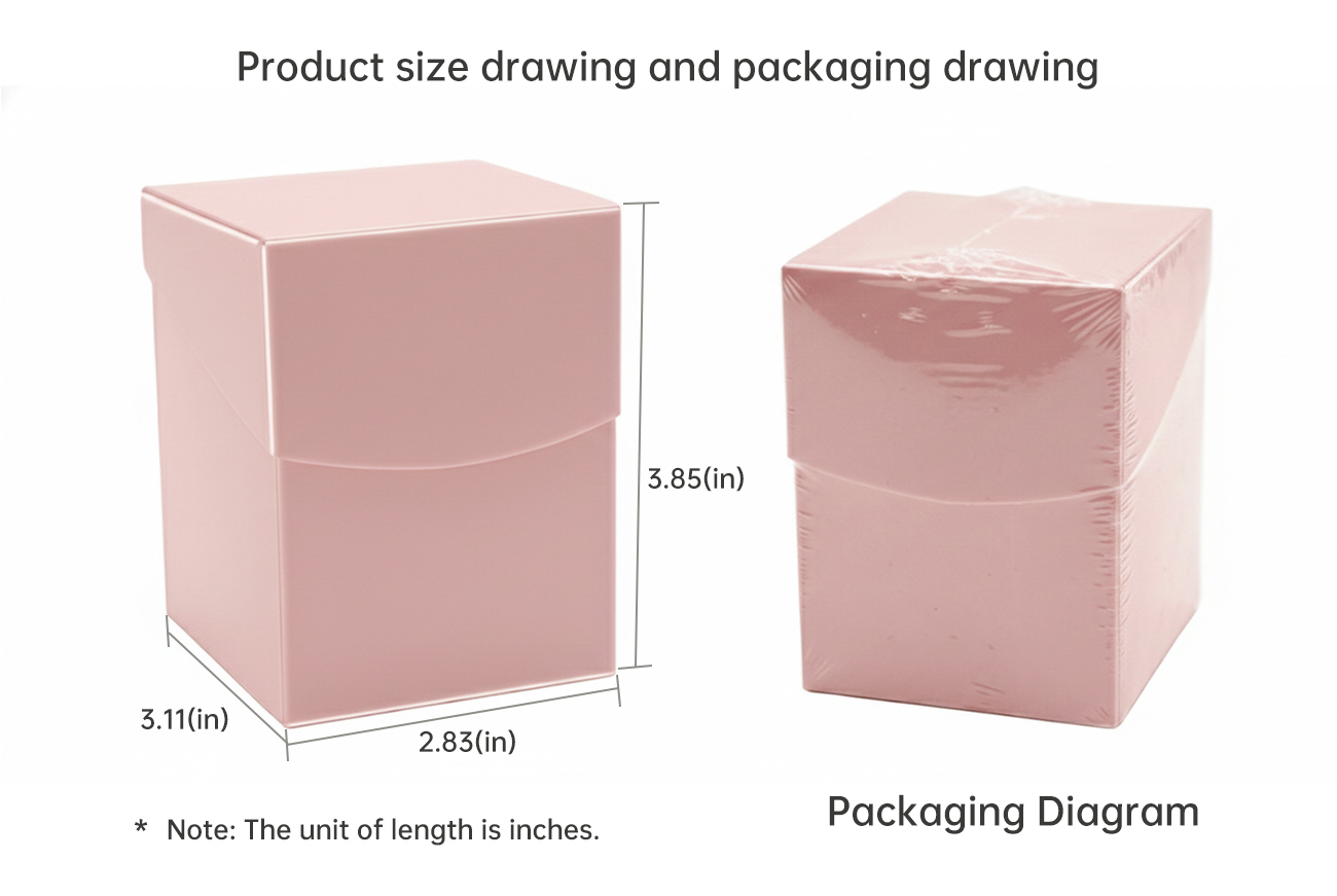 Custom PP Plastic Card Box Durable Secure Storage for MTG TCG Pokémon YuGiOh