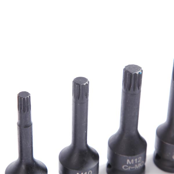 Strong and Durable 8 pcs CR-MO M5 Hex Size Impact Socket Set for Hand Electric Tool